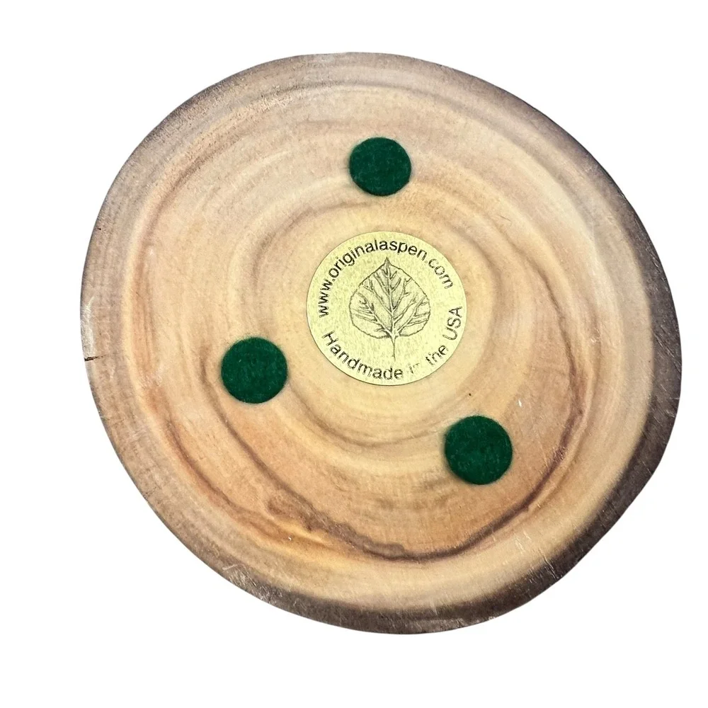 Original Aspen Handmade‎ Wood Candle Holder Rustic Tea Light Votive USA Made